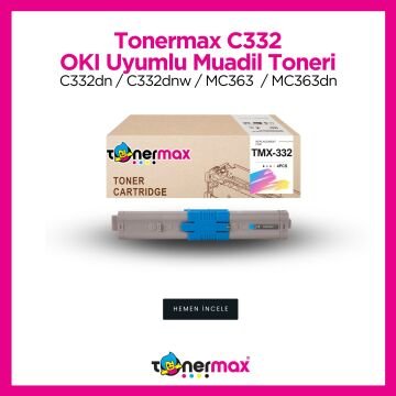 Oki C332 / MC363 Mavi Muadil Toneri