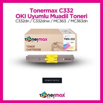 Oki C332 / MC363 Sarı Muadil Toneri