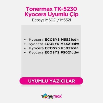 Kyocera TK-5230 Siyah Toner Çipi/ Ecosys M5021 / M5521