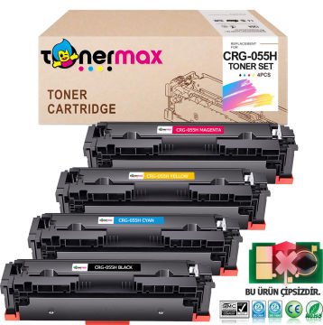 Canon CRG-055H Muadil Toner Takım - Çipsiz / LBP-662Cdw / LBP-664Cx / MF-741Cdw / MF-742Cdw / MF-743Cdw / MF-744Cd / MF-745Cdw / MF-746Cx