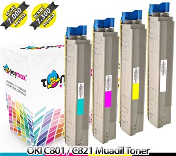 Oki C801 / C821 Set Muadil Toner