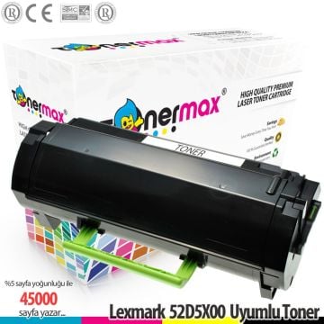 Lexmark 525X 52D5X00 / MS711 / MS811 / MS812 Muadil Toneri 45.000 Sayfalık.
