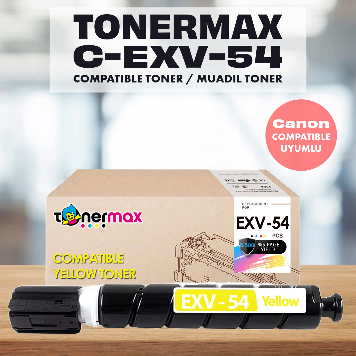 Canon C-EXV-54 Muadil Toner Sarı / ImageRUNNER C3025i / C3125i / C3262i