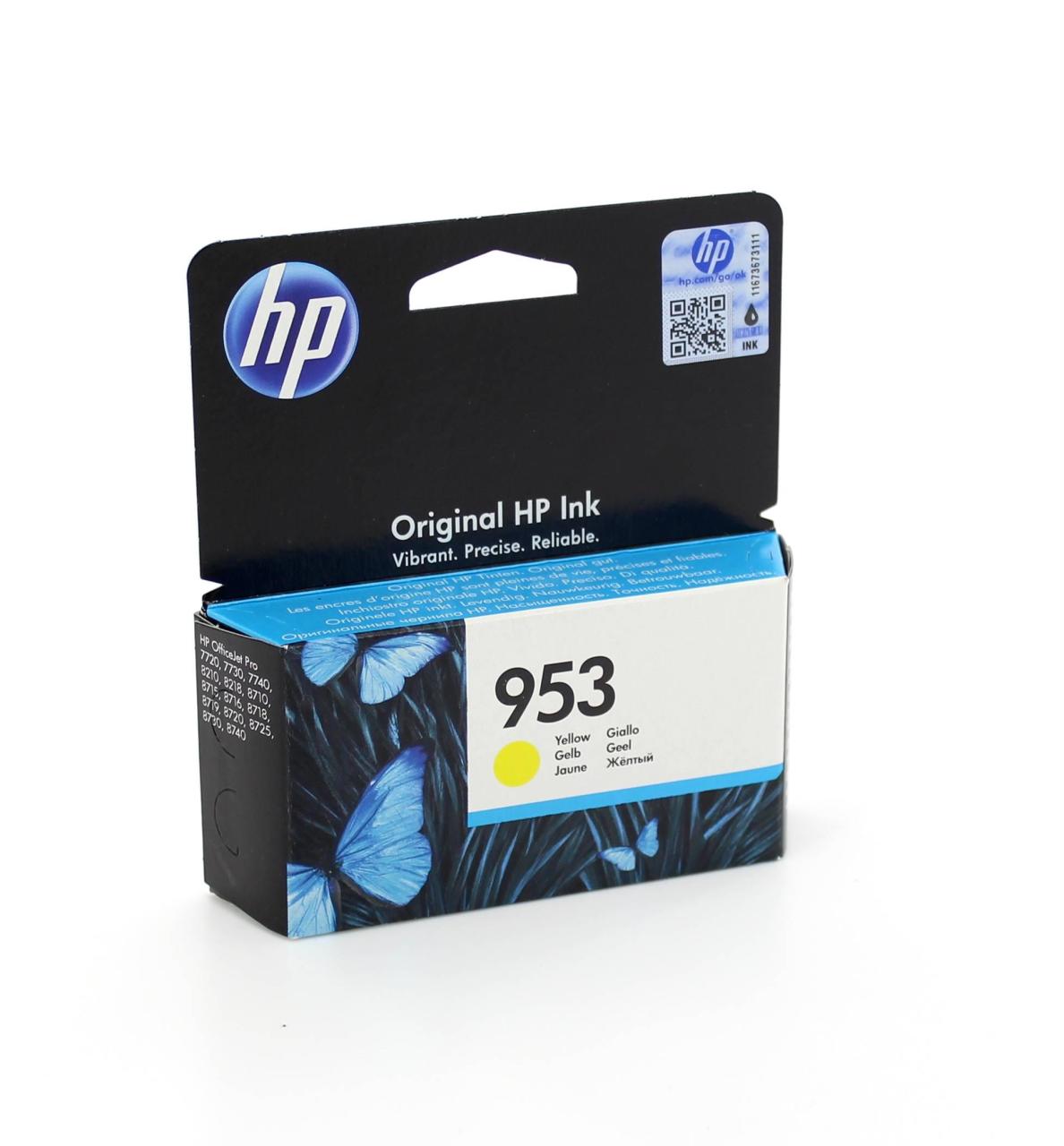 Hp 953 F6U14AE Sarı Orjinal Kartuş / Officejet Pro 8210 / 8218 / 8710 / 8715 / 8720 / 8725