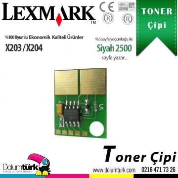 Lexmark X203H22G / X203 / X203n / X204 / X204N Toner Çipi