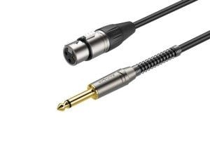 Roxtone XLR Dişi-6.3mm Gitar Erkek Jaklı Kablo 3mt RX-K12203