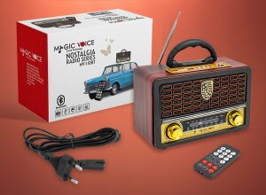 MagicVoice MV-110BT USB-SD-FM-Bluetooth Destekli Nostaljik Radyo