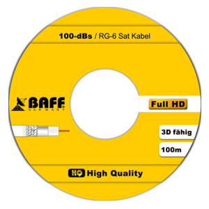 BAFF RG6 Ultra HD Anten Kablosu 100 Metre