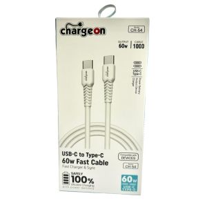 Chargeon USB-C to Type-C 60W Şarj Kablosu 1mt