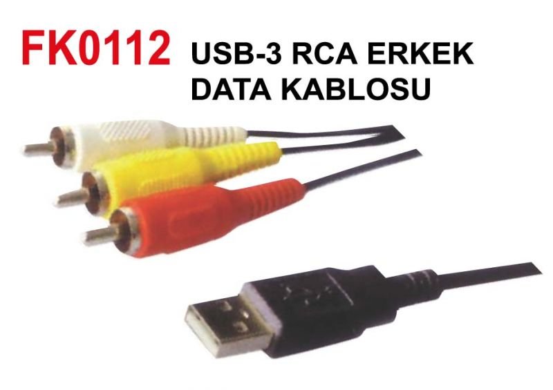 USB - 3RCA Kamera Kablosu