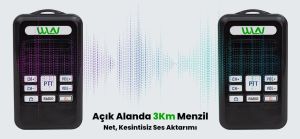 Wln KD-C80 3-5Km 16Kanal Radyolu Şarjlı Mini Telsiz Set Tekli