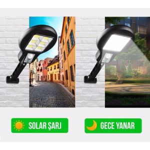 Powermaster CL-182-6 Hareket Sensörlü 48COB Ledli Solar Sokak Lambası