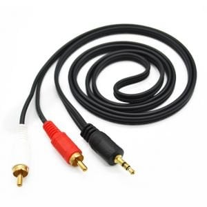 electroon 2RCA-3,5mm Stereo Aux Kablo 5 Metre Gold