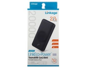 Linkage 20000mAh Hızlı Şarj Powerbank Siyah LK00P04