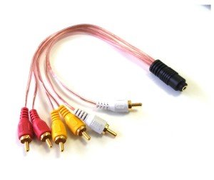 Powermaster 3,5mm Dişi - 6 RCA Erkek 5+1 Kablosu