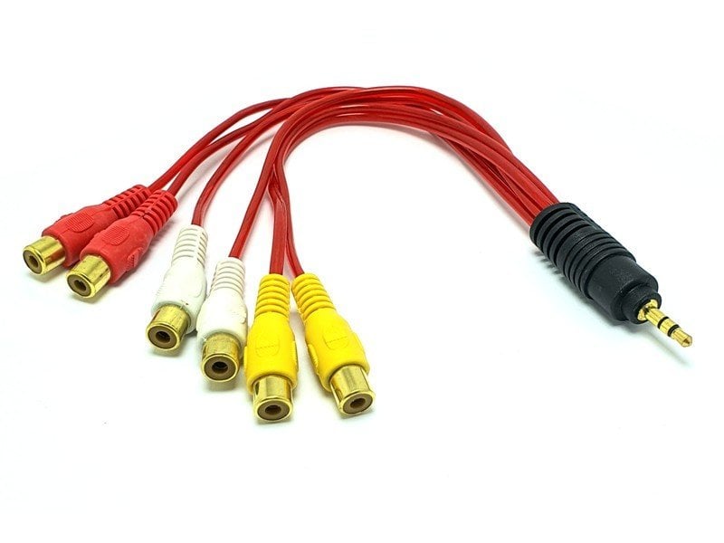 electroon 3,5mm Erkek - 6RCA Dişi 5+1 Kablosu