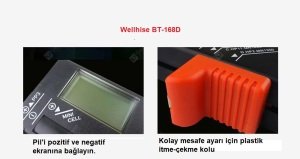 Wellhise BT-168D Dijital Pil Test Cihazı AA-AAA-9V