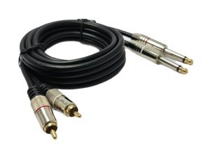 Winkel 6.3mm - 2RCA Metal Jaklı Kablo 1.5mt