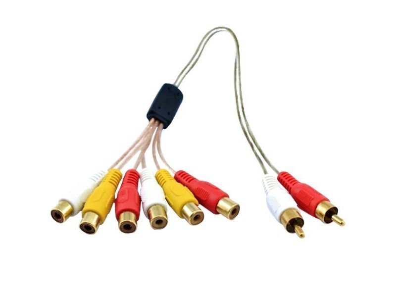 S-Link SL-RC26 2Rca Erkek - 6Rca Dişi 30cm Kablo