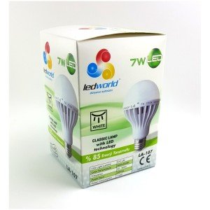 Ledworld 7W Beyaz Led Ampul E27 Duy