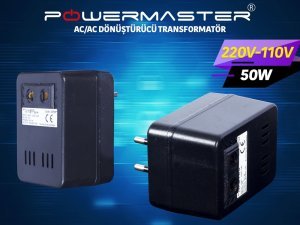 Powermaster 50Watt 220V-110V AC-AC Dönüştürücü Konvertör