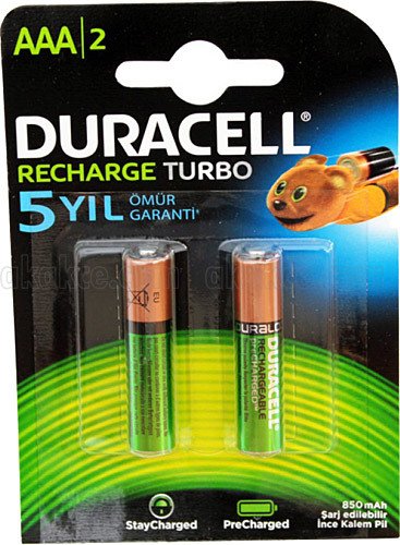 DURACELL 1.2V 850mA NiMH Şarjlı İnce Kalem Pil AAA