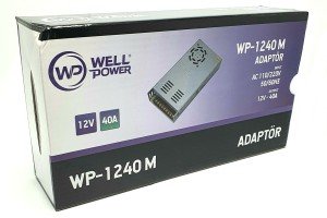 WellPower 12Volt 40Amper Adaptör Metal Kasa Fanlı