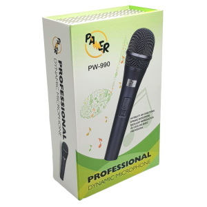 Pawer PW-990 Profesyonel El Tipi Mikrofon 5mt Kablolu