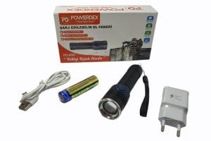 Powerdex PD-6007 Su Geçirmez Şarjlı Profesyonel El Feneri