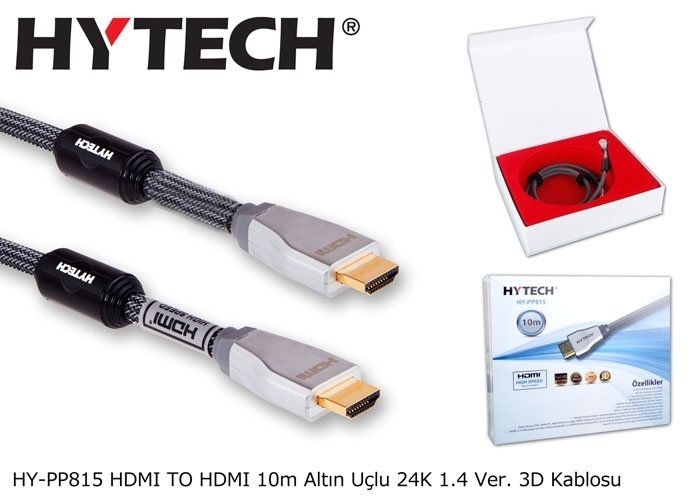 Hytech Hy-Pp815 Hdmı 10Metre Altın Uçlu 24K 1.4 Ver. 3D Kablo