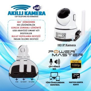 Powermaster Bebek WiFi Kamera 2MP İki Yönlü Ses IP TF/P2P