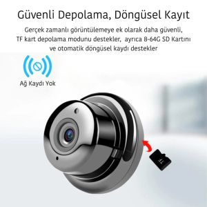 Powermaster PM-4792 V380 Gece Görüşlü Mikrofonlu 1080P mini Wifi IP Kamera