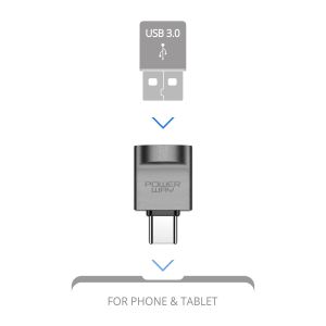 Powerway Usb To Type-c Yüksek Hızlı Veri Aktarımı Otg Çevirici Dönüştürücü Adaptör