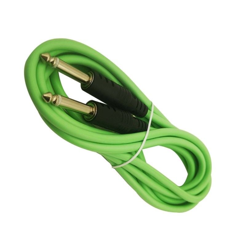 electroon 6.3mm Mono Gitar Jaklı Kablo 3metre - Yeşil