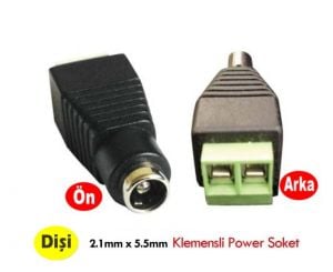 electroon Klemensli Dişi Power Jak