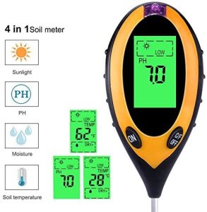 HIYE T-401 4in1 PH Işık Sıcaklığı Nem Toprak PH Ölçer