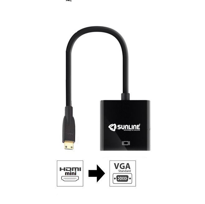 Sunline 170604 Mini HDMI -VGA Dönüştürücü