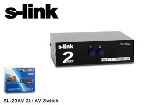 S-Link SL-23AV 2Port 2x1 Audio Video Switch