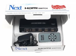 Next YE-104 4x1 HDMI Switch - 4 Port Kumandalı