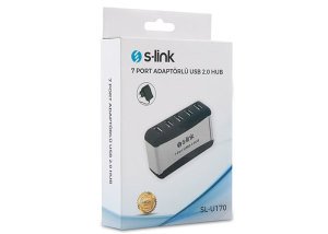 S-link SL-U170 7 Port Usb 2.0 Adaptörlü Usb Hub