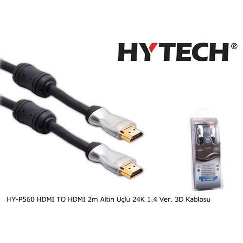Hytech Hy-P560 Hdmı To Hdmı 2M Altın Uçlu 24K 1.4 Ver. 3D Kablosu