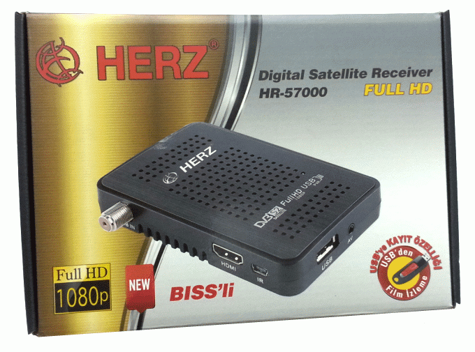 HERZ HR-57000 Full HD Mini Uydu Alıcısı Smart Kart Girişli