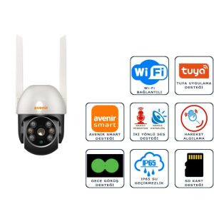 Avenir AV-S320 2Mp Mini Ptz Akıllı Wifi Kamera Dış Ortam