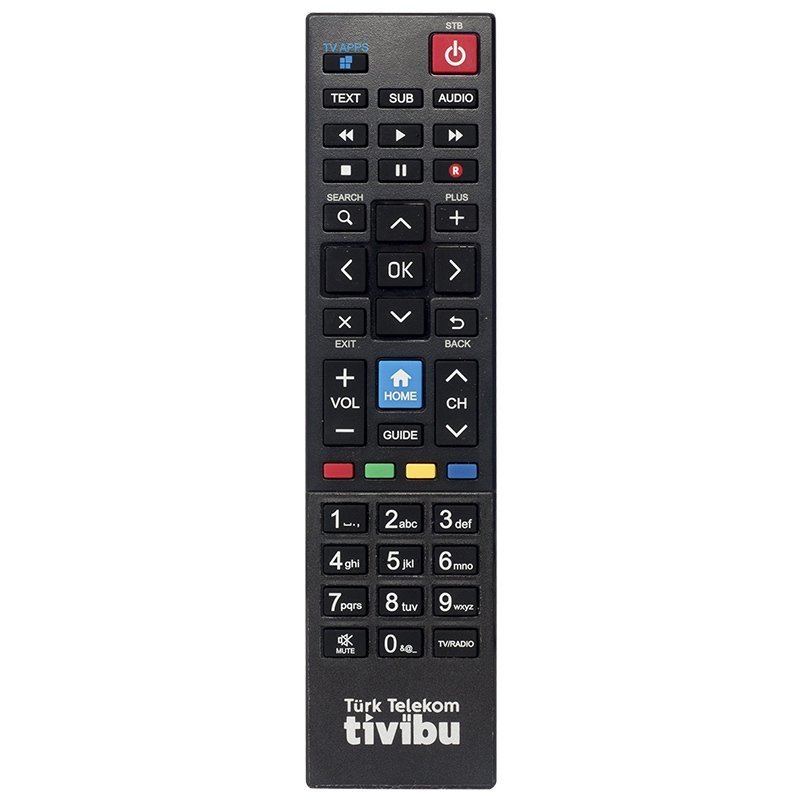 Tivibu Home+Tv Apps Tuşlu Uydu Alıcı Kumandası