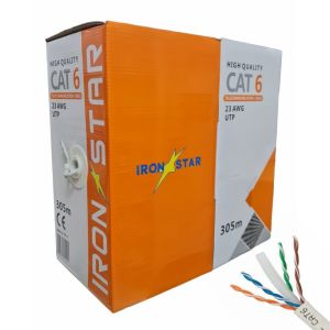 IRONSTAR 23AWG UTP CAT6 Network Kablosu Gri 305Metre