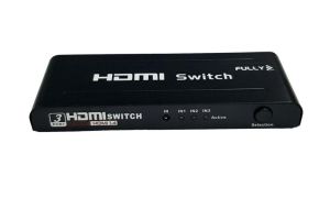 FULLY 3 Port 3x1 HDMI Switch Kumandalı Adaptörlü