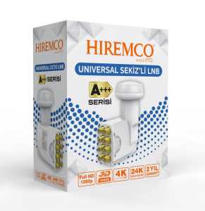 HIREMCO 0.3dB OCTO - 8 Çıkışlı LNB