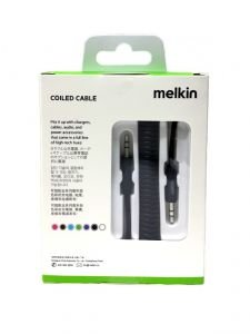 Melkin 3.5mm Stereo Spiral Aux Kablo Siyah 50cm