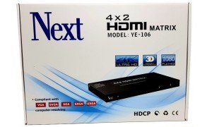 Next YE-106 4x2 HDMI Matrix Full HD 4K Destekli