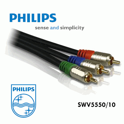 Philips SWV5550/10 Altın uçlu Component Kablo